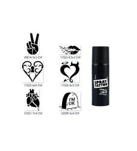 Aşkın Zaferi Spray Tattoo Geçici Sprey Dövme Seti