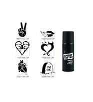 Aşkın Zaferi Spray Tattoo Geçici Sprey Dövme Seti