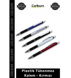 Özel Üretim Promosyon Logolu Kaliteli Kurumsal Ofis Şık Baskılı Plastik Tükenmez Kalem Kırmızı