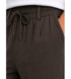 Keten Erkek Beli Bağlamalı Casual Jogger Pantolon 7734