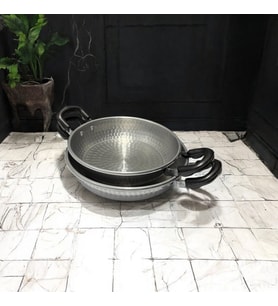Alüminyum Tava, Sahan, Bakır Görünümlü 19,21 cm 2'li Set (Gümüş)