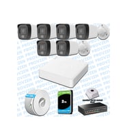 Provzen Hikvision 6’lı İP 4MP Güvenlik Kamerası Seti Colorvu Mikrofonlu Olay Anında Bildirim