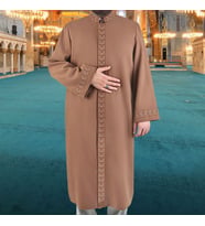 Kışlık Kaşe İmam Cübbesi Nevfel Kahve (Kahverengi)