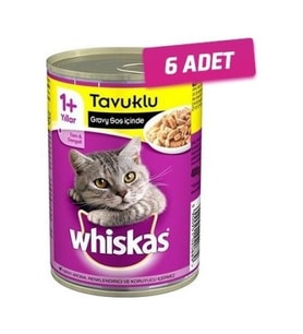 Whiskas 6 Adet - Whiskas Tavuklu Yetişkin Kedi Konservesi 400 gr