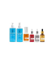 Yüz Yıkama Jeli Tonik C Vitamin Serum Leke Serumu Aha Bha Peeling Serum Güneş Kremi(6 LI SET)