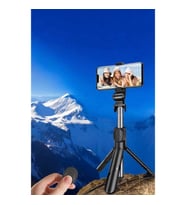 Mey İthalat® Selfie Çubuğu Tripod Kumandalı Telefon Tutucu Siyah