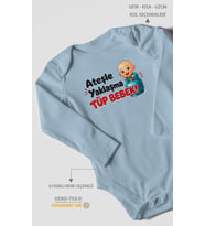 Ateşle yaklaşma tüp bebek Uzun Kollu Çıtçıtlı Bebek Body