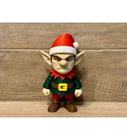 Noel Baba nın Yardımcısı Elf Figürü - 3D Yazıcı Tasarım Yılbaşı Biblosu - Dekoratif Elf Heykelciği