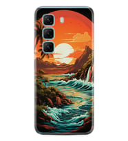 Infinix Hot 50 Pro 4G - Hot 50 4G Kılıf Boutique Baskılı Resimli Retro Mountain Pcode -079
