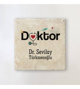 Kişiye Özel Doktorlara Özel Taş Bardak Altlığı