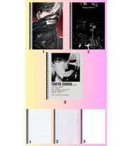 Tokyo ghoulA4 defter 3 adet çizgili + kareli + çizgisiz büyük boy 21*29 cm süper set