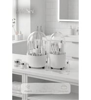 Şeffaf Kapaklı 360° Banyo Organizeri ve Şeffaf Kapaklı Banyo Organizer 2’li Set