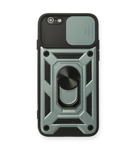 Iphone 6 Kılıf Pars Lens Yüzüklü Silikon - Yeşil