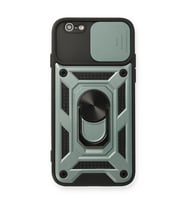 Iphone 6 Kılıf Pars Lens Yüzüklü Silikon - Yeşil