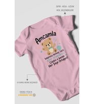Amcaya Özel Kısa Kollu Bebek Body %100 Pamuk