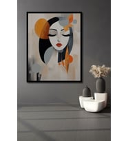 Çerçeve Görünümlü Dekoratif Ahşap Kare Soyut Güzellik Tablosu Ev/Ofis/İşyeri Tablo