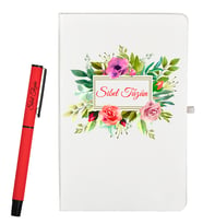 Kişiye Özel Anneye Hediye  Defter ve Roller Kalem Hediye Seti