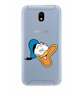 Samsung Galaxy J5 Pro Kapak Donald Duck Tasarımlı Şeffaf Silikon Kılıf