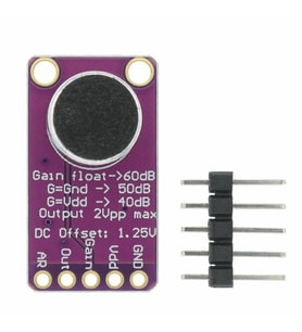 Max9814 Amplikatörlü Analog Mikrofon Modülü Ses Algılama Sensörü