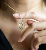 100 Dilde Seni Seviyorum Kalp Kolye (Gold)