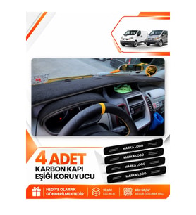 RENAULT TRAFIC (2001-2014) Uyumlu Ön Torpido Koruma Kılıfı Halısı - Siyah
