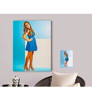 BK Gift Kişiye Özel Tam Boy Kadın Karikatürlü Kanvas Tablo 70x100cm-1