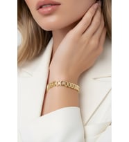 14k Bakla Tank Geometrik Saat Kordon Model Bileklik