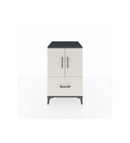 Kronos Komodin 2 Raflı Tek Çekmeceli 2 Kapaklı 60x59x96 Antrasit-Aytaşı