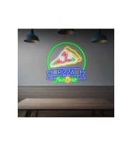 PIZZA fresh&hot Yazılı ve Şekilli Neon Tabela