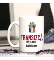 Fransızca Öğretmenine Özel Öğretmenler Günü Hediyesi Kişiye Özel Kupa Bardak