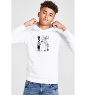 Rurouni Kenshin Black White Art Beyaz Çocuk 3ip Kapşonlu Sweatshirt