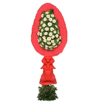 BEYAZ GERBERA ÇELENK TASARIMI