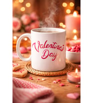 Valentine’s Day Porselen Kupa Model 3 – Aşk Temalı Özel Tasarım Kahve & Çay Kupası, Sevgililer Günü Hediyesi