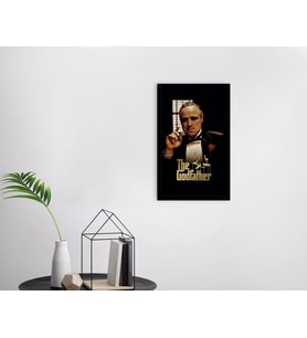 BK Home Godfather Baba Tasarımlı Dekoratif Ahşap Siyah Çerçeveli Tablo-4