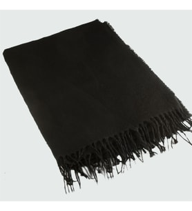 unisex yün şal (Siyah)