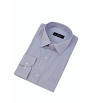 Erkek Çizgili Klasik Tek Cepli Uzun Kol Gömlek BGL-ST04553 (İndigo)