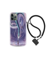 Apple Iphone 12 Pro Max Kılıf Silikon Desen Boyun Askılı Kız Ve Ejderha 1742