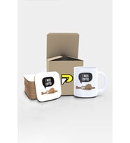 Tembel Hayvan I Need Coffee Tasarımlı Baskılı Kupa Bardak Seti