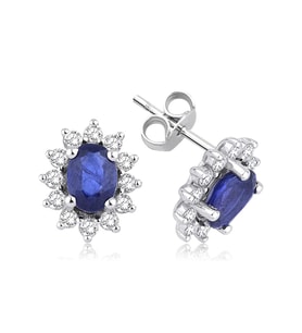 2.50 Karat Safir Pırlanta Küpe