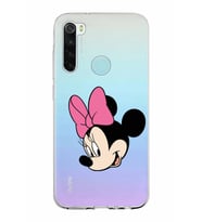 Xiaomi Redmi Note 8 Uyumlu Kapak Minnie Mouse Tasarımlı Şeffaf Silikon Kılıf