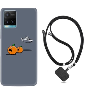Vivo Y11S Y21S Y20 Y20S Y70 Kılıf Boyun Askılı Silikon Orange Escape 1374