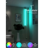 Şerit LED Köşe Led Abajur Aplik Gece Lambası Yatak Üstü Çok Özellikli Renkli 4 Animasyonlu Amavia