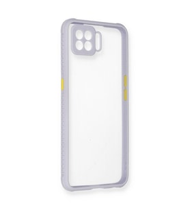 Oppo A73 Kılıf Miami Şeffaf Silikon - Lila