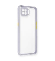 Oppo A73 Kılıf Miami Şeffaf Silikon - Lila