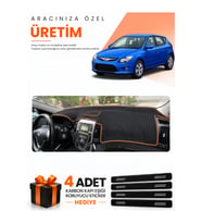 HYUNDAİ İ30 (2007-2012) Uyumlu Torpido Koruma Örtüsü Oto Kılıfı - Siyah Kahverengi