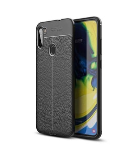 Samsung Galaxy M11 Kılıf Esnek Pu-Deri Leather-Pu Serisi Protected Case (Siyah)