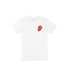 Rolling Stones Cep Logo Tasarımlı Beyaz Tişört