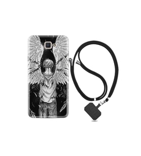 Samsung Galaxy C7 Kılıf Resimli Desenli Silikon Boyun Askılı Angel 1883