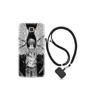 Samsung Galaxy C7 Kılıf Resimli Desenli Silikon Boyun Askılı Angel 1883
