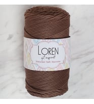 Polyester Macrame Kahverengi El Örgü İpi - Lm032 - 34438
